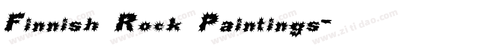Finnish Rock Paintings字体转换
